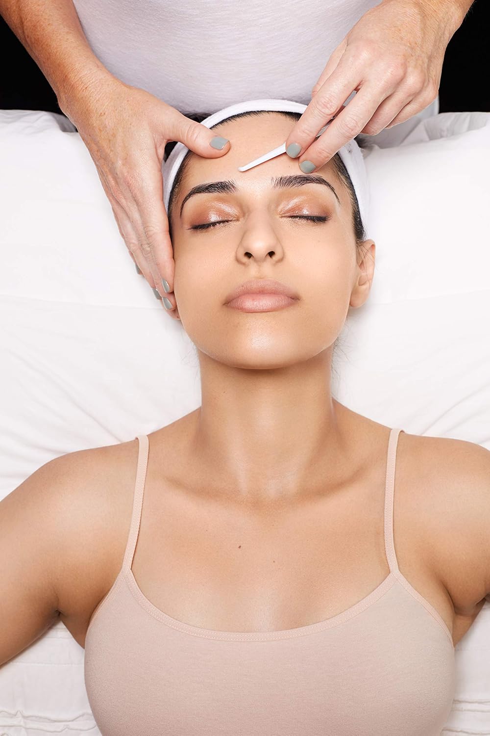 woman getting dermaplaning done