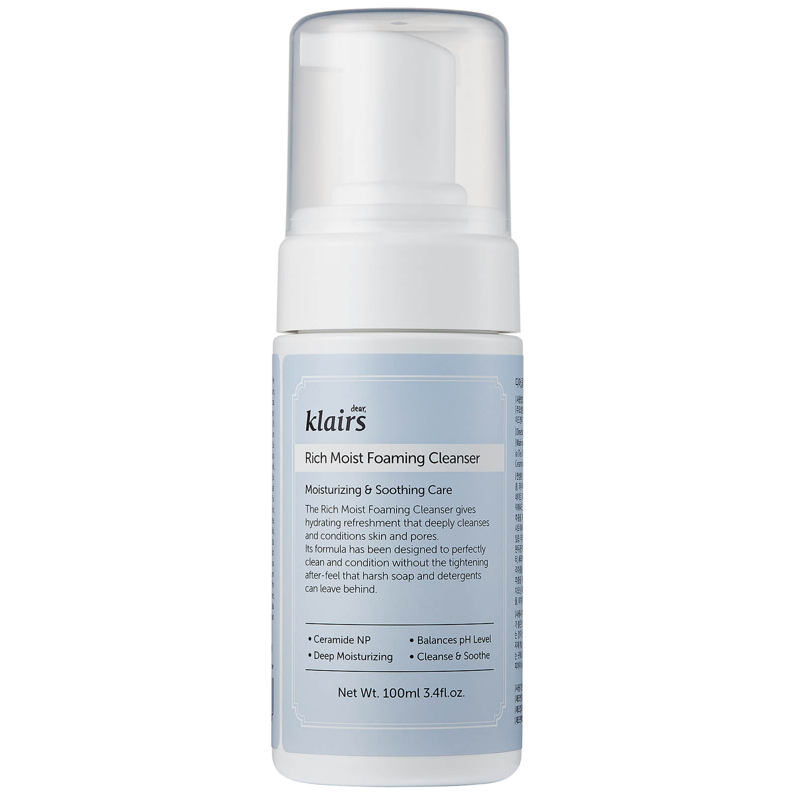 Dear, Klairs Rich Moist Foaming Cleanser